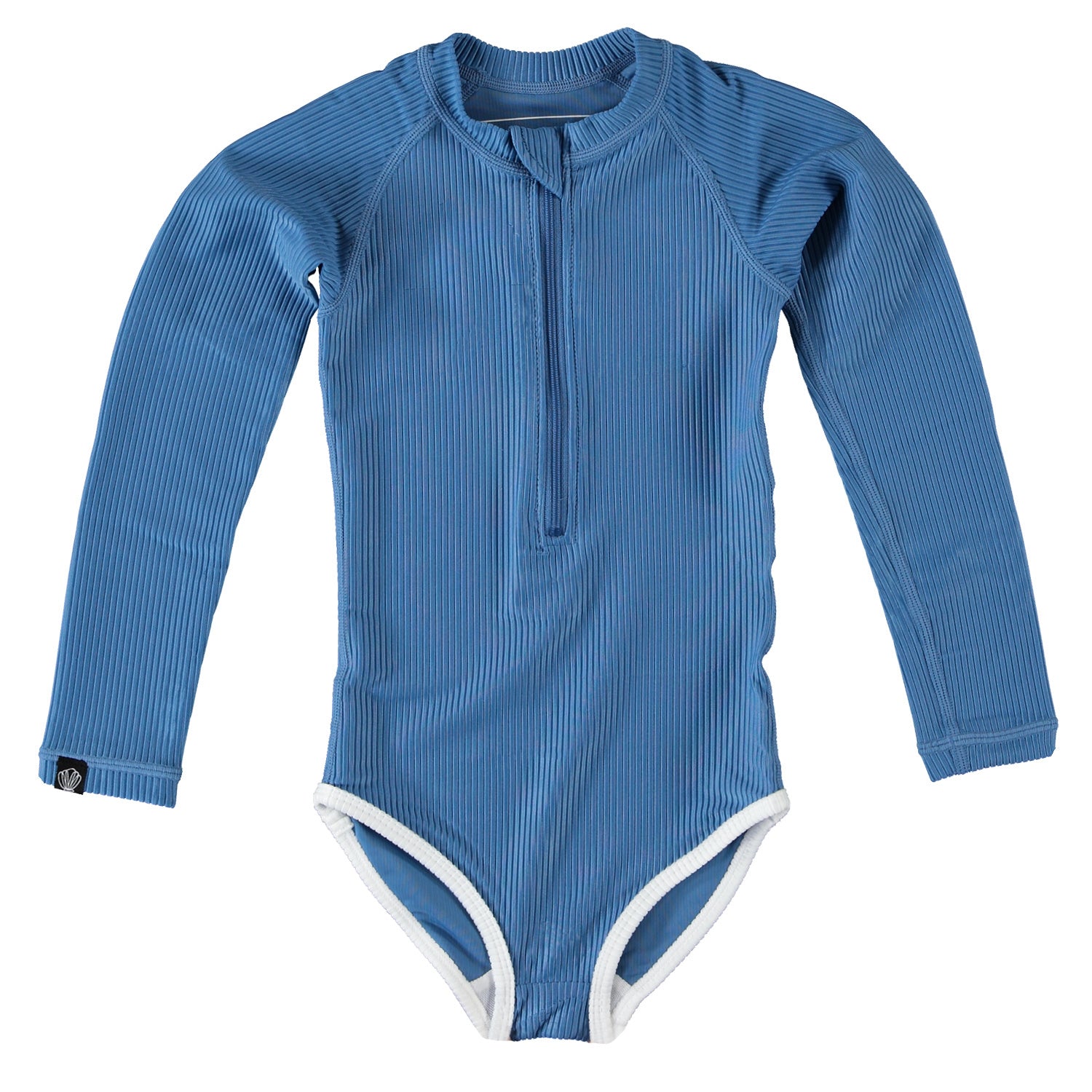 UV Badeanzug Ribbed High Tide Blau