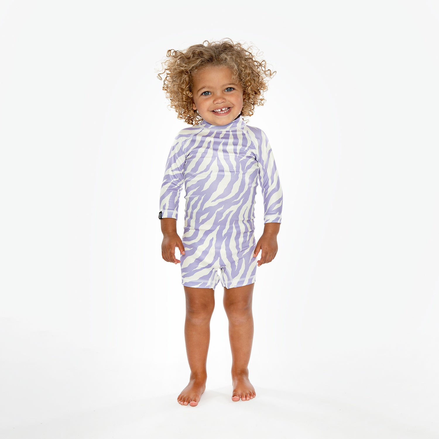 UV Badeoverall Baby Tiger Lila