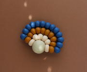 Lot de pailles en silicone Zoe, bleu multicolore
