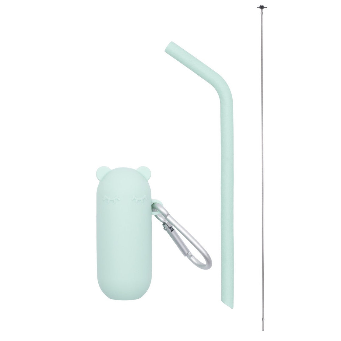 Zoe Set of Silicone Drinking Straws Blue Multi Mix