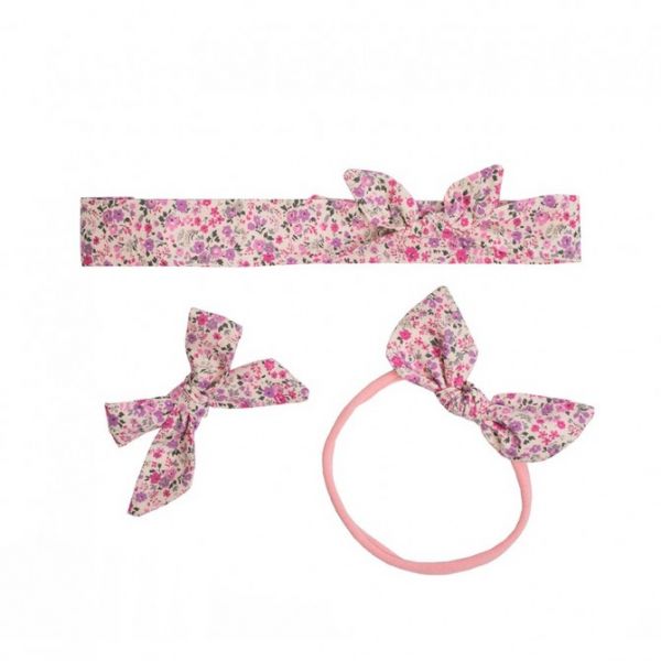Ul &amp; Ka - Haarclip, Haarband, Haarband mini Set Pink Flowers
