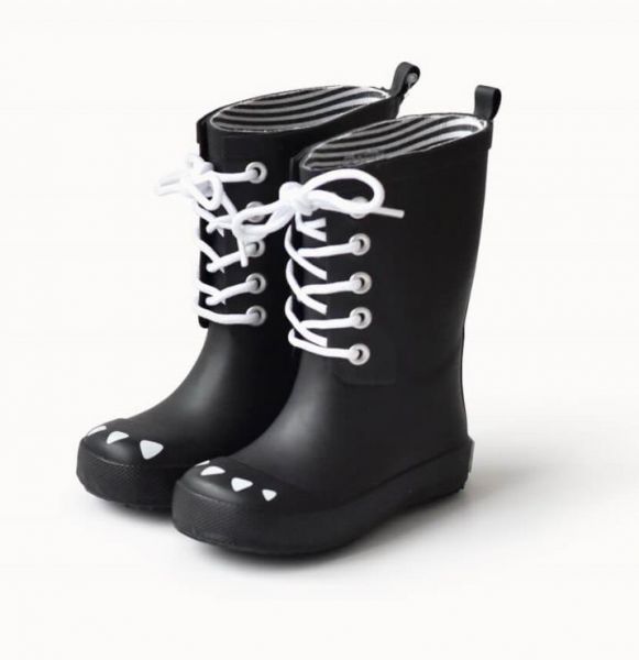 Boxbo - Regenstiefel Kerran Black geschnürt