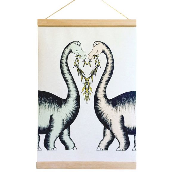 Dino Raw - Poster Brontosaurus Heart