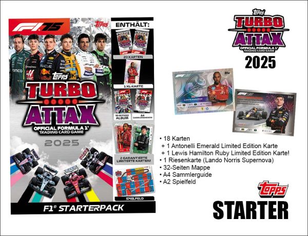 Topps - Turbo Attax Formel 1 TC 2025 – Starter Set