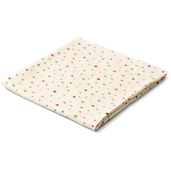 Konges Sløjd - XL Muslin Swaddle Multi Hearts