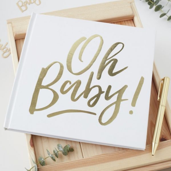 Ginger Ray - Gästebuch für Babyshower "Oh, Baby"