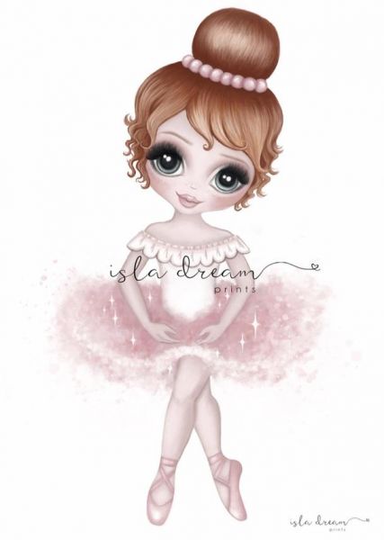 Isla Dream Prints - Poster Ruby Ballerina rot