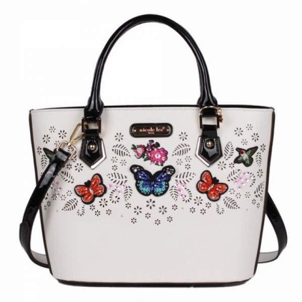 Nicole Lee - Handtasche &quot;Butterfly&quot; Shopper weiss