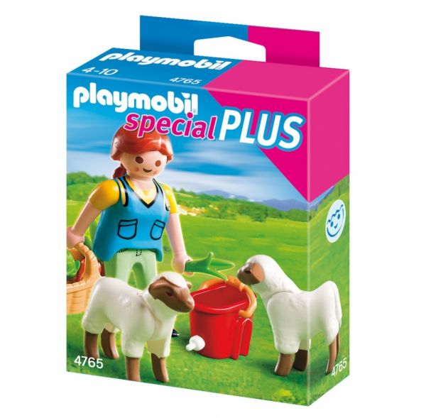 PLAYMOBIL® 4765 - Bäuerin bei Schäfchen-Fütterung