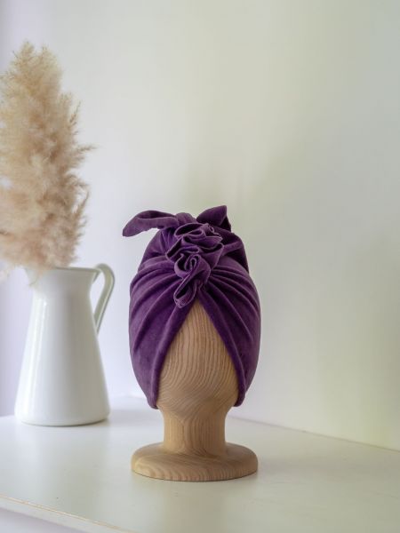 Looks by Luks - Turban Samt Royal Purple