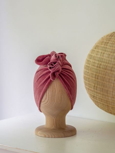 Looks by Luks - Turban Samt Dusty Pink