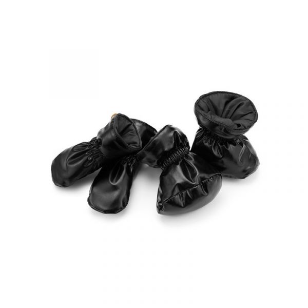 LAttante - Handschuhe &amp; Booties Set Schwarz Glanz