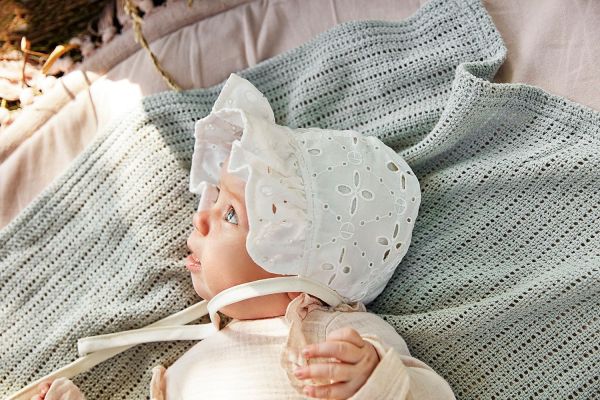Elodie - Baby Bonnet Embroidery Anglaise