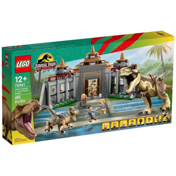 LEGO® Jurassic Park 30th Anniversary 76961 - Angriff des T. rex und des Raptors aufs Besucherzentrum