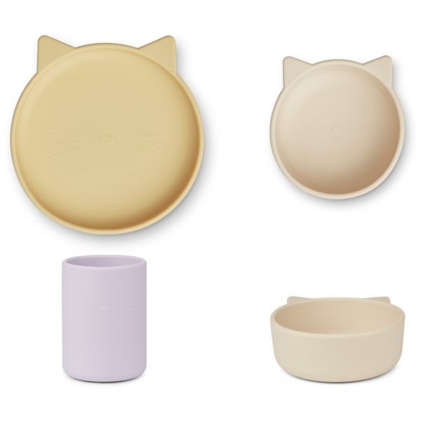 LIEWOOD - Cyrus Silikon Schalen Set Cat Jojoba Multi