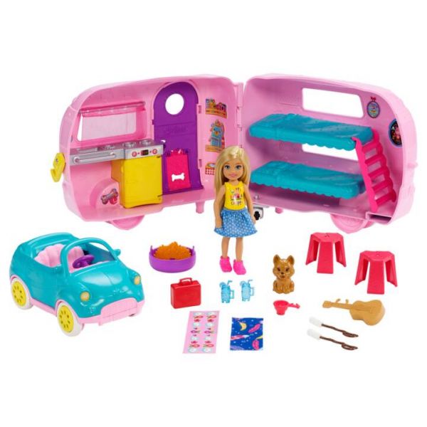 Mattel - Barbie Chelsea Spielset Camper und Puppe