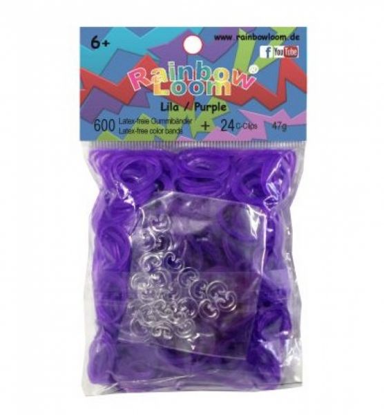 Rainbow Loom - Original Gummibänder, 600 Stück, Lila