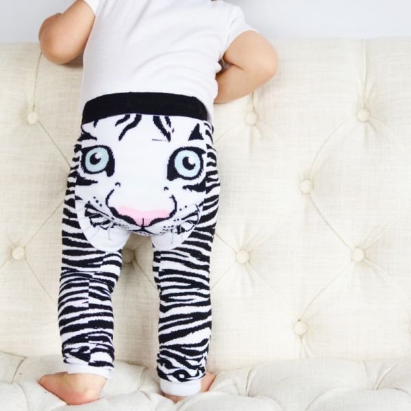 Doodle Pants - Tiger white Leggings