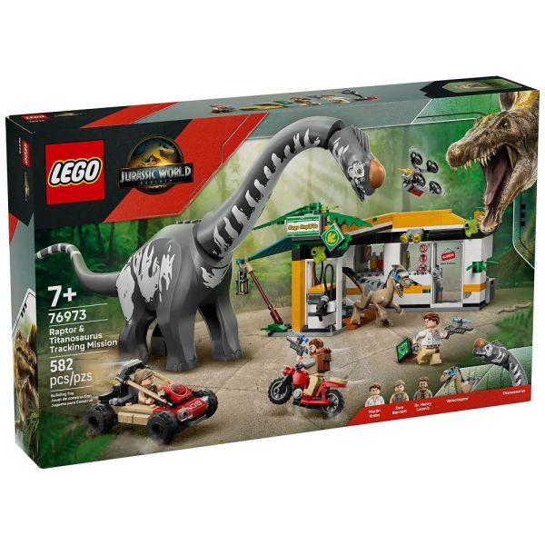 LEGO® Jurassic World™ 76973 - Raptor &amp; Titanosaurus: Große Fährtensuche