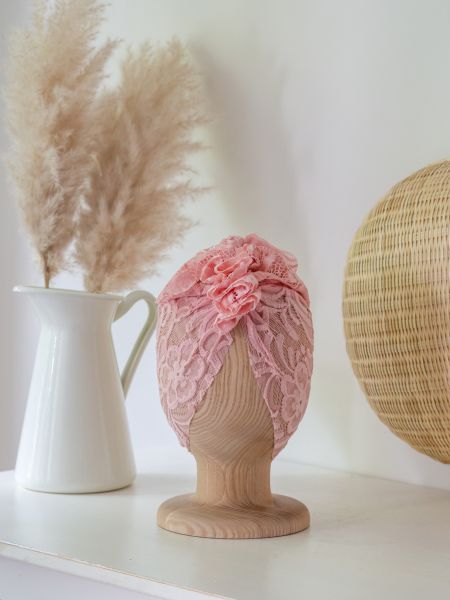 Looks by Luks - Turban Lace Spitzen Pink