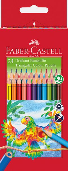 Faber-Castell - Farbstifte dreikant 24er Set