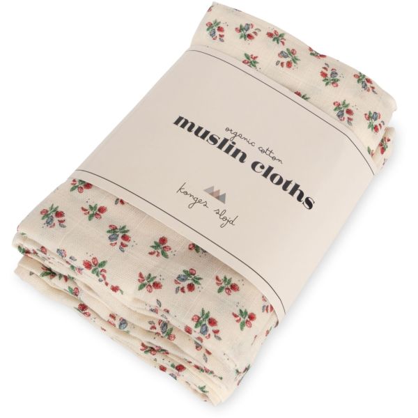 Konges Sløjd - 3er Set Muslin Swaddle Fleur Tricolore