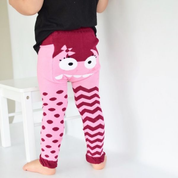 Doodle Pants - Pink Monster Leggings