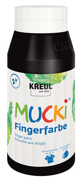 KREUL - MUCKI Fingerfarbe schwarz, 750 ml