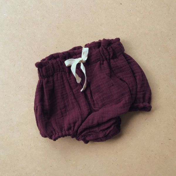 bel&amp;bow - Muslin Shorts Burgundy