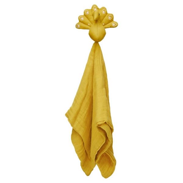 Cam Cam Copenhagen Kuschel- Muslin Pfau mustard