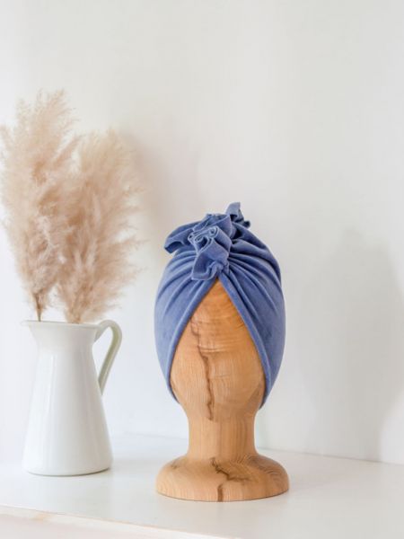 Looks by Luks - Turban Samt Dusty Blue