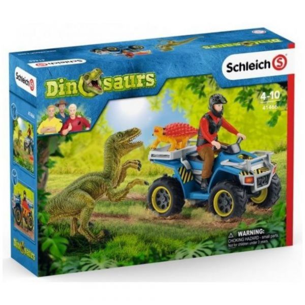 Schleich Dinosaurs 41466 - Flucht auf Quad vor Velociraptor
