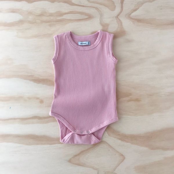 bel&amp;bow - Ribbed Singlet Body Baby Pink