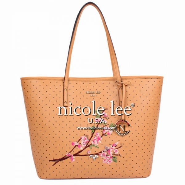 Nicole Lee - Handtasche &quot;Kayley Floral&quot; Shopper Bag camel