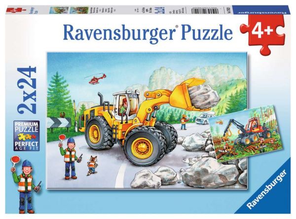 Ravensburger - Kinderpuzzle &quot;Bagger und Waldtraktor&quot;