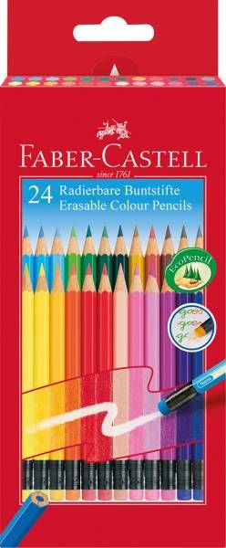 Faber-Castell - Farbstifte radierbar, 24er Set