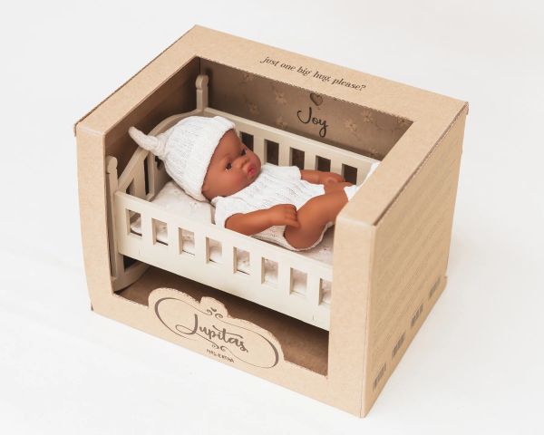 Mrs Ertha - Mini Puppe mit Bett Joy