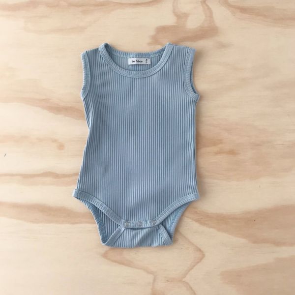 bel&amp;bow - Ribbed Singlet Body Duck Egg