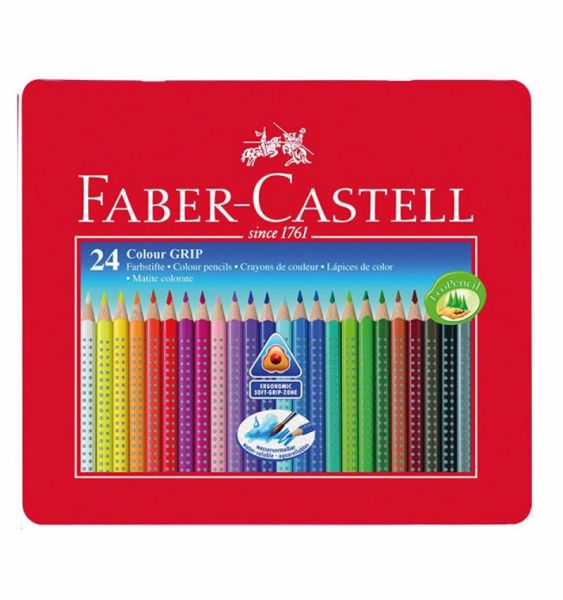 Faber-Castell - Farbstifte Colour Grip Blechetui 24er Set
