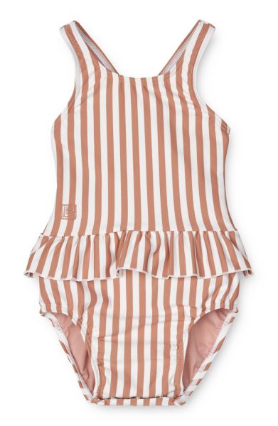 LIEWOOD - Amina Baby UV Badeanzug Streifen Tuscany Rose