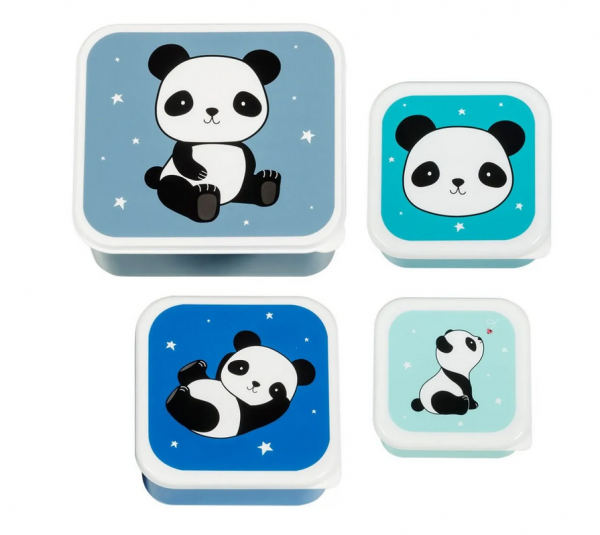 A Little Lovely Company - Brot- und Snackdosen Set: Panda