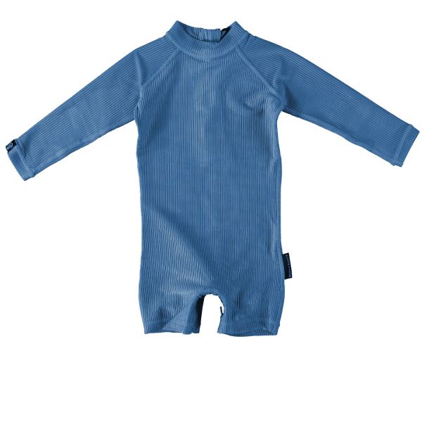 Beach &amp; Bandits - UV Badeoverall Baby High Tide Blau Ribbed