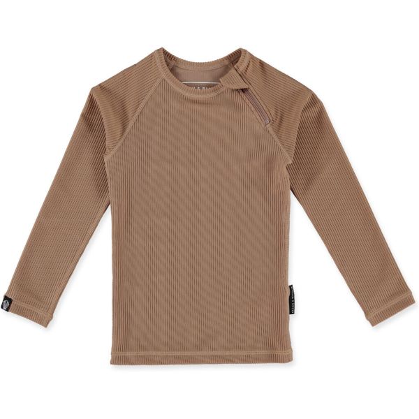 Beach &amp; Bandits - UV Badeshirt Ribbed Chocolate