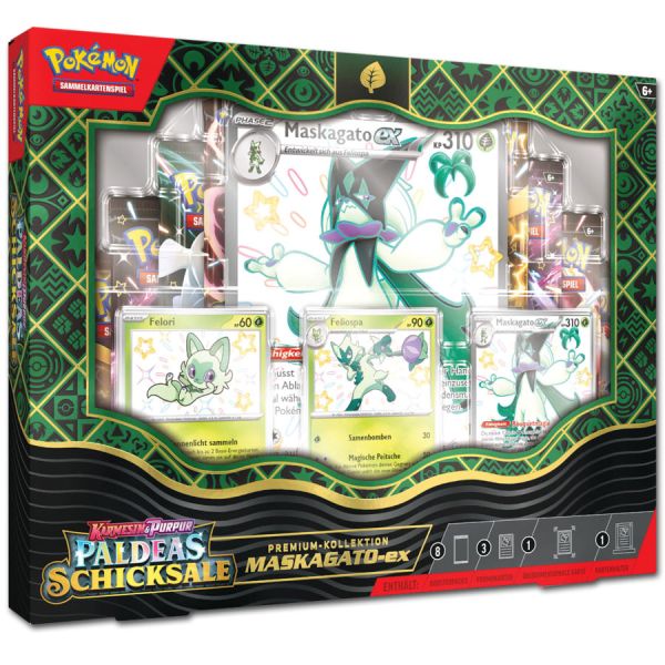 Pokemon Paldeas Schicksale Premium Kollektion Maskagato EX - Englisch