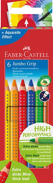 Faber-Castell - Buntstifte Jumbo Grip 6er Pack