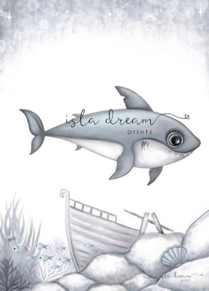 Isla Dream Prints - Poster Brutus der Hai
