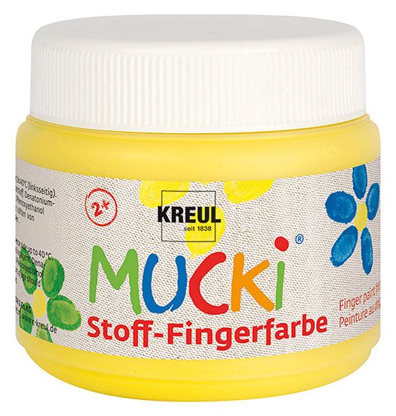 KREUL - MUCKI Stoff-Fingerfarbe gelb, 150 ml