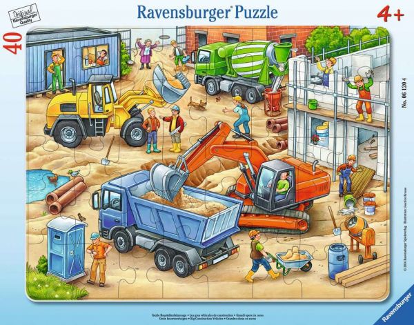 Ravensburger - Kinderpuzzle Große Baustellenfahrzeuge