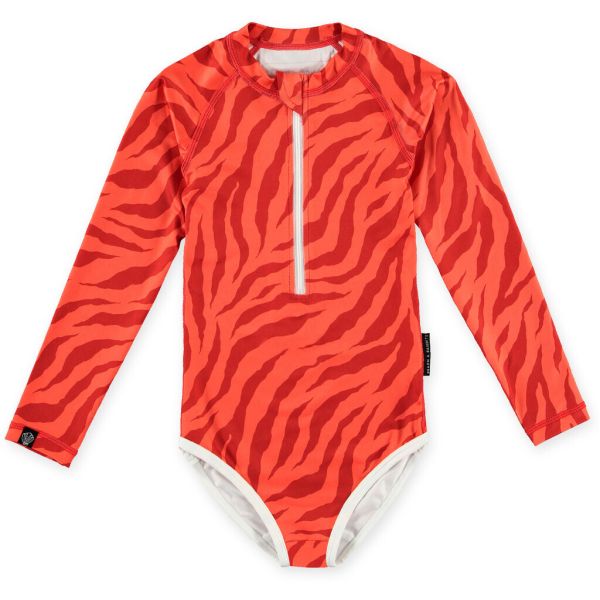 Beach &amp; Bandits - UV Badeanzug Tiger Rot Stripes of Love