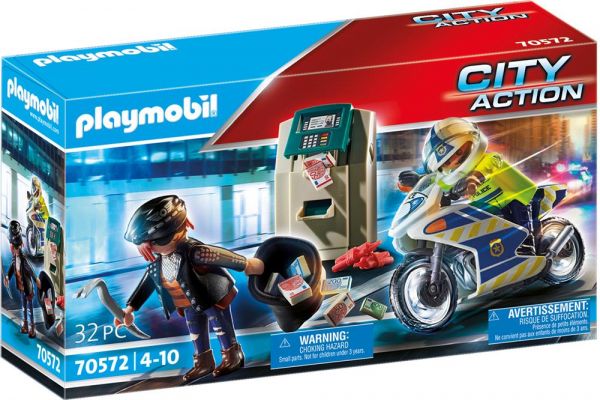 PLAYMOBIL® 70572 - Polizei-Motorrad: Verfolgung des Geldräubers